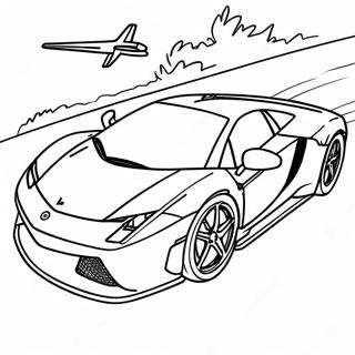 Sleek Supercar Racing Coloring Page 812-643