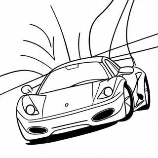 Sleek Supercar Racing Coloring Page 812-644