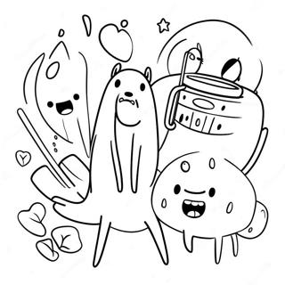 Adventure Time Characters Coloring Page 8132-6846