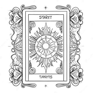 Mystical Tarot Card Coloring Page 8142-6853