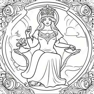 Mystical Tarot Card Coloring Page 8142-6856