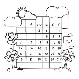 Calendar Coloring Page For Kids 8171-6878