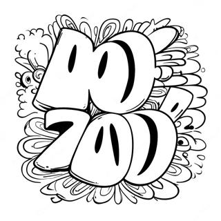 Swear Word Graffiti Coloring Page 8191-6894