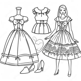 Vintage Barbie Coloring Pages