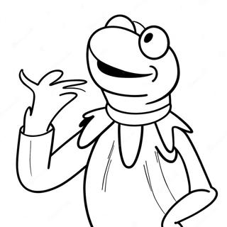 Kermit The Frog Singing Coloring Page 8212-6906