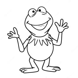 Kermit The Frog Singing Coloring Page 8212-6907