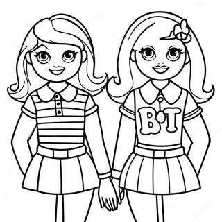 Trendy Bff Tumblr Girls In Matching Outfits Coloring Page 8262-6951