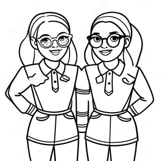 Trendy Bff Tumblr Girls In Matching Outfits Coloring Page 8262-6952