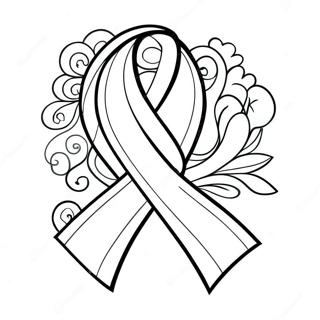 Breast Cancer Awareness Ribbon Coloring Page 8271-6955