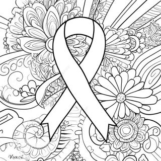 Breast Cancer Awareness Ribbon Coloring Page 8271-6956