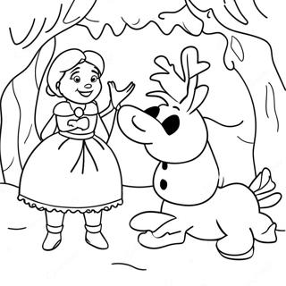 Frozen Christmas Coloring Pages