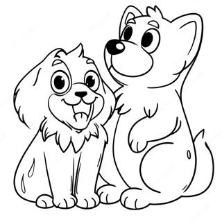 Furry Friends Coloring Page 8291-6971