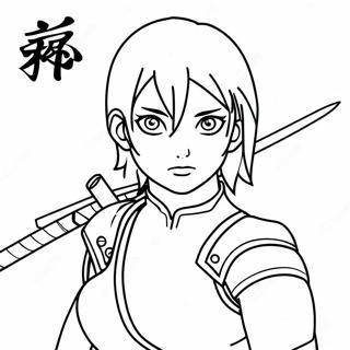 Sakura Haruno Ninja Coloring Page 82-99