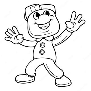 Muno Dancing Joyfully Coloring Page 8302-6982