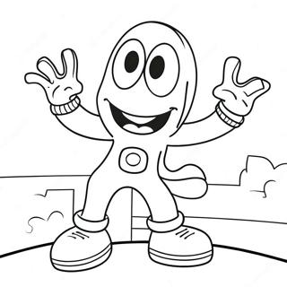 Muno Dancing Joyfully Coloring Page 8302-6984