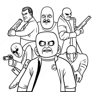 Bad Guys Coloring Page 8321-6990