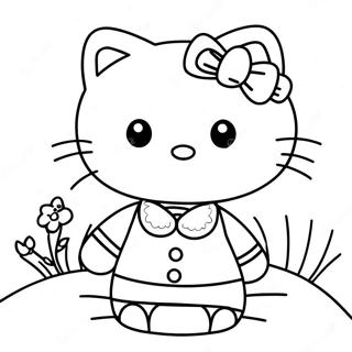 Hello Kitty And Dear Daniel Coloring Page 8351-7011