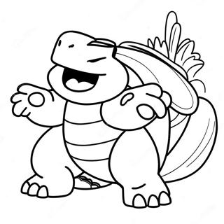 Blastoise In Action Coloring Page 8372-7029