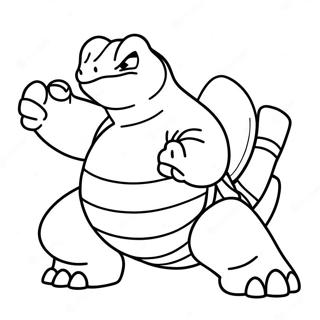 Blastoise In Action Coloring Page 8372-7030