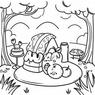 Picnic Coloring Pages