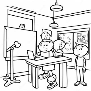 4th Grade Classroom Coloring Page 8401-7052