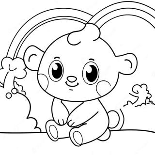 Rainbow Friends Cyan Character Coloring Page 8411-7063