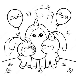 Rainbow Friends Cyan Coloring Pages