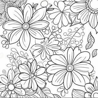 Easy For Seniors Floral Patterns Coloring Page 841-664