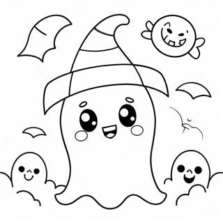 Halloween Kawaii Coloring Pages