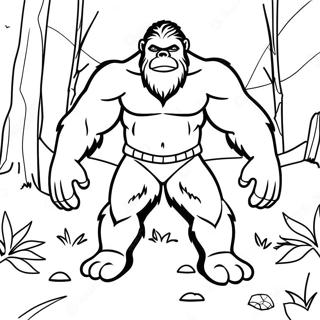 Bigfoot Coloring Page 8431-7075