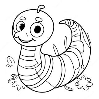 Worm Coloring Pages