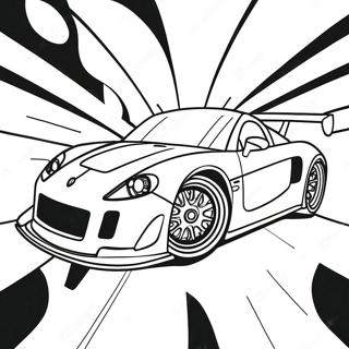 Colorful Race Car Coloring Page 8462-7104