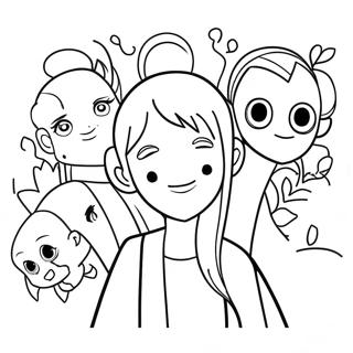 Colorful Avatar Characters Coloring Page 8482-7119