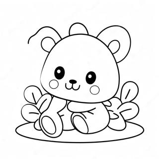 Cute Rilakkuma And Cinnamoroll Friends Coloring Page 8492-7128