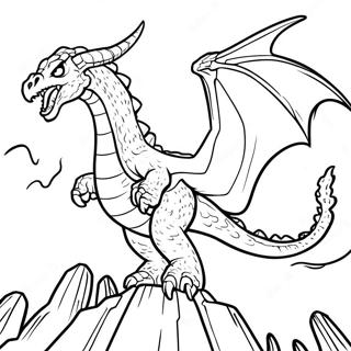 Majestic King Ghidorah Flying Coloring Page 8502-7133