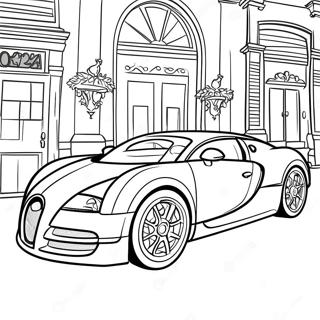 Elegant Bugatti Sports Car Coloring Page 852-681