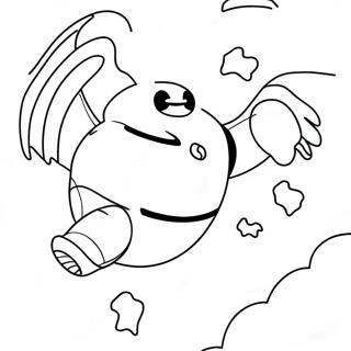 Baymax Flying In The Sky Coloring Page 8532-7157