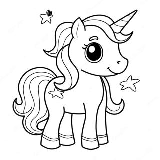 Cute Unicorn Coloring Page 8541-7162