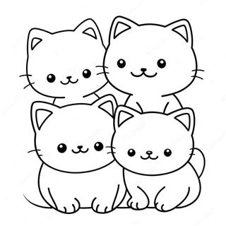 Adorable Kittens Coloring Page 8542-7165