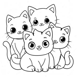 Adorable Kittens Coloring Page 8542-7167