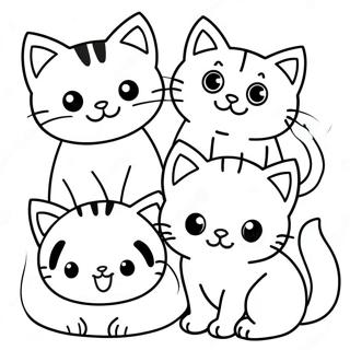 Adorable Kittens Coloring Page 8542-7168