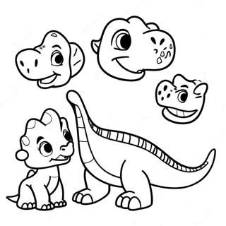 Littlefoot And Friends Coloring Page 8562-7187