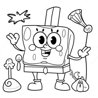 Halloween Spongebob Coloring Page 8571-7183