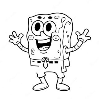 Spongebob In A Spooky Costume Coloring Page 8572-7190