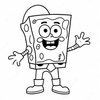 Spongebob In A Spooky Costume Coloring Page 8572-7192