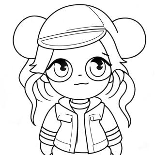 Gacha Life Tomboy Character Coloring Page 8581-7195