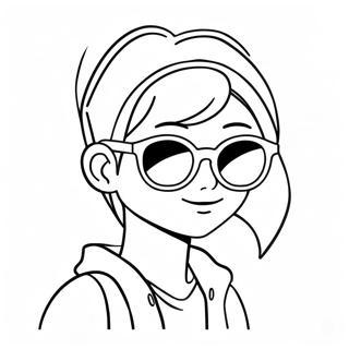 Cool Gacha Life Tomboy With Sunglasses Coloring Page 8582-7199