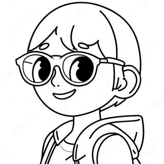 Cool Gacha Life Tomboy With Sunglasses Coloring Page 8582-7200