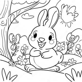 Joyful Easter Scene Coloring Page 8602-7209