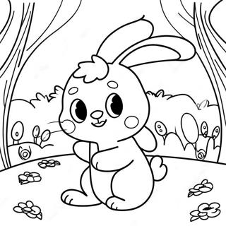 Joyful Easter Scene Coloring Page 8602-7210